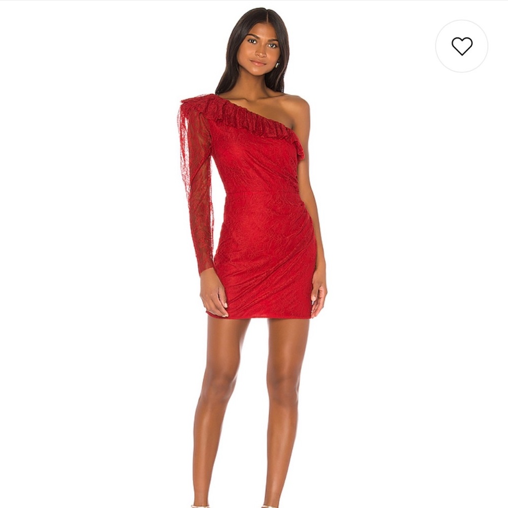 Red mini dress